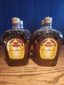 4 Bottles of Crown Royal Original 1L