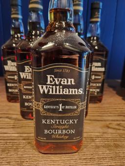 5 Bottles of Evan Williams Kentucky Straight Bourbon Whiskey 1L