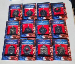 (12) American Spirit Collection State Quarter Ornaments - 2 Missing Quarters