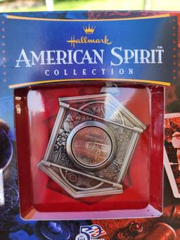 (12) American Spirit Collection State Quarter Ornaments - 2 Missing Quarters