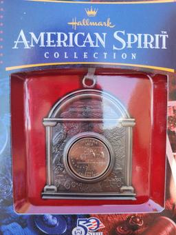 (12) American Spirit Collection State Quarter Ornaments - 2 Missing Quarters