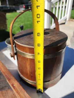 Vintage Wooden Barrel Ice Bucket