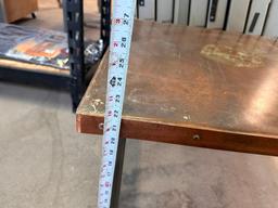 Custom Copper Top All Steel Construction 26in x 26in x 22in H Table