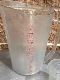 3 Liquid Measuring Pitchers, 1 Qt, 4 Qt, 1 Pint