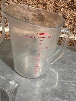 3 Liquid Measuring Pitchers, 1 Qt, 4 Qt, 1 Pint