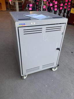 Spectrum Connect30 Computer/Laptop Charging Cart, HD Casters, Power Strip Outlets, Worktop