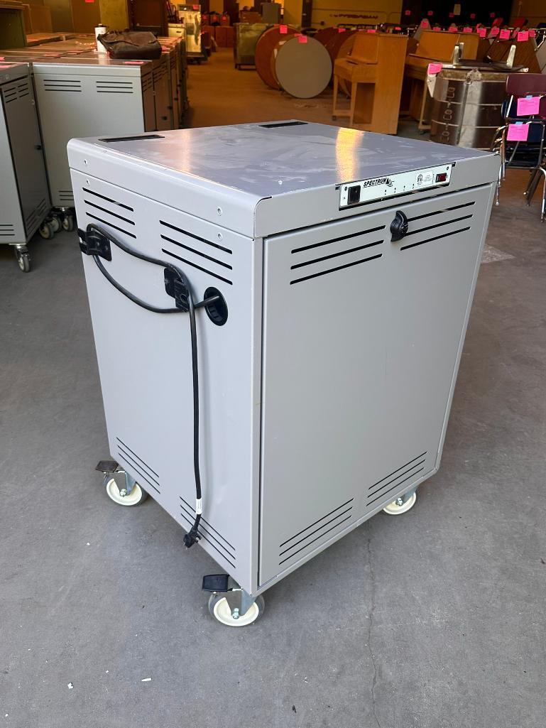 Spectrum Connect30 Computer/Laptop Charging Cart, HD Casters, Power Strip Outlets, Worktop