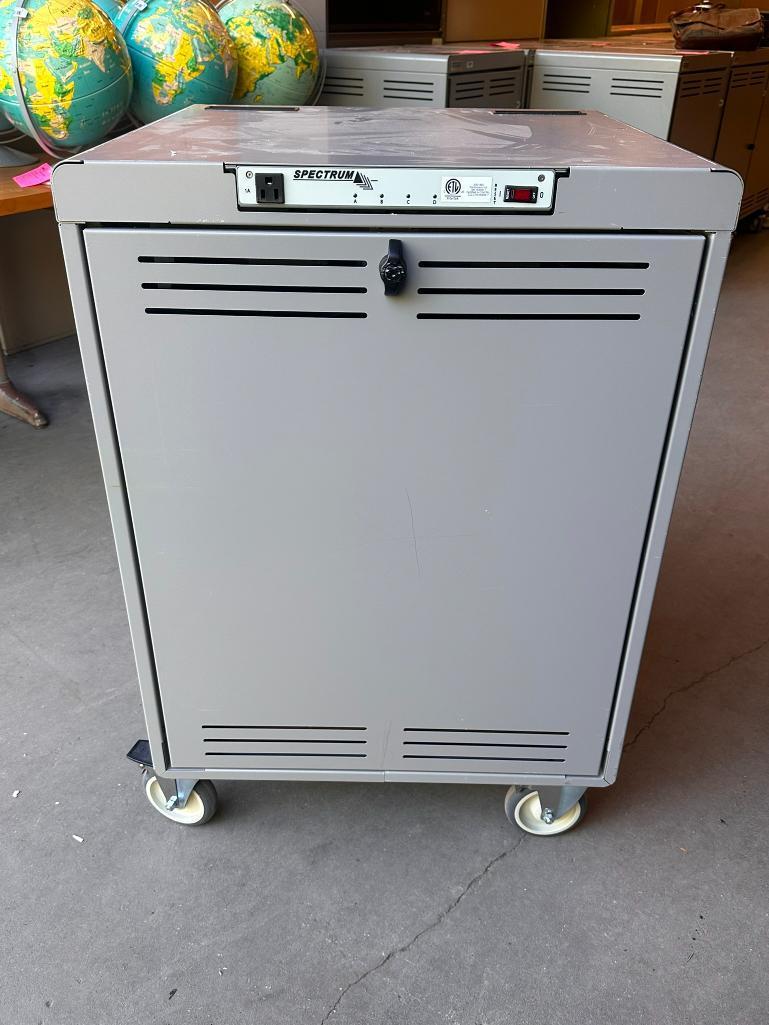 Spectrum Connect30 Computer/Laptop Charging Cart, HD Casters, Power Strip Outlets, Worktop