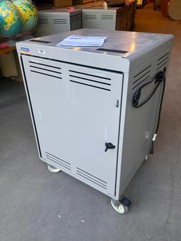 Spectrum Connect30 Computer/Laptop Charging Cart, HD Casters, Power Strip Outlets, Worktop