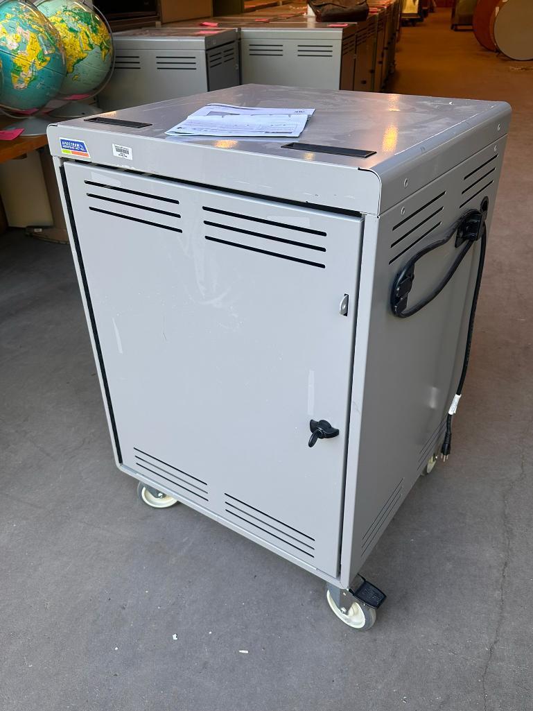 Spectrum Connect30 Computer/Laptop Charging Cart, HD Casters, Power Strip Outlets, Worktop