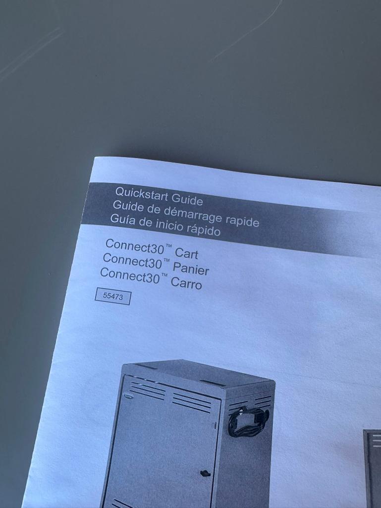 Spectrum Connect30 Computer/Laptop Charging Cart, HD Casters, Power Strip Outlets, Worktop