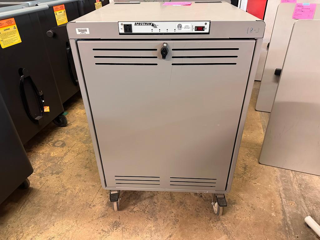 Spectrum Connect30 Computer/Laptop Charging Cart, HD Casters, Power Strip Outlets, Worktop