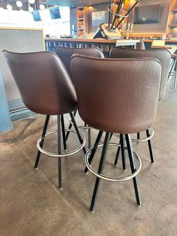 Classic Modern Swivel Bar Stool w/ Metal Frame, Padded Bucket Seat, Sold 4x$