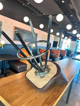 Classic Modern Swivel Bar Stool w/ Metal Frame, Padded Bucket Seat, Sold 4x$