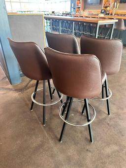 Classic Modern Swivel Bar Stool w/ Metal Frame, Padded Bucket Seat, Sold 4x$