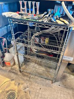 Lot of 3 Small NSF Wire Shelving Units, (2) 31in H x 23in x 18in, 35in H x 24in x 18in