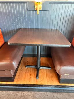 Restaurant Tables (Used w/ Booths), Lot of 4, 30in x 30in x 29-1/2in H - Sold 4x$