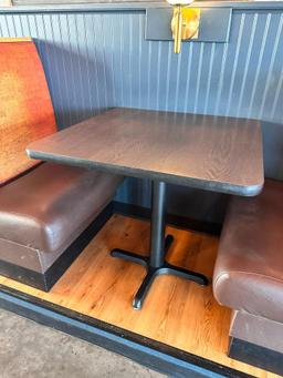 Restaurant Tables (Used w/ Booths), Lot of 4, 30in x 30in x 29-1/2in H - Sold 4x$