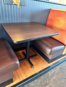 Restaurant Tables (Used w/ Booths), Lot of 4, 30in x 30in x 29-1/2in H - Sold 4x$