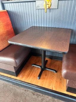 Restaurant Tables (Used w/ Booths), Lot of 4, 30in x 30in x 29-1/2in H - Sold 4x$