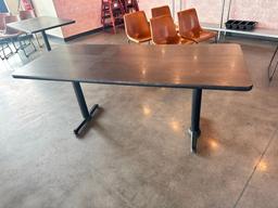 Restaurant Table, 30in x 72in x 29-1/2in H,Double Pedestal