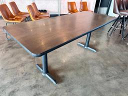 Restaurant Table, 30in x 72in x 29-1/2in H,Double Pedestal