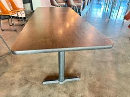 Restaurant Table, 30in x 72in x 29-1/2in H,Double Pedestal