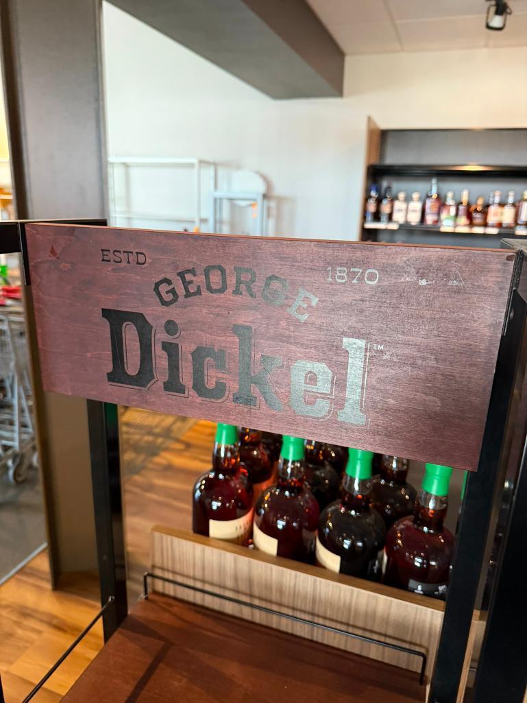 George Dickel Merchandising Retail Shelving Unit, 60in x 18in x 12in