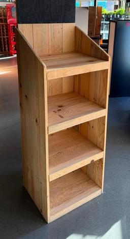 Wood Shelving Unit w/ Marquee 62in H
