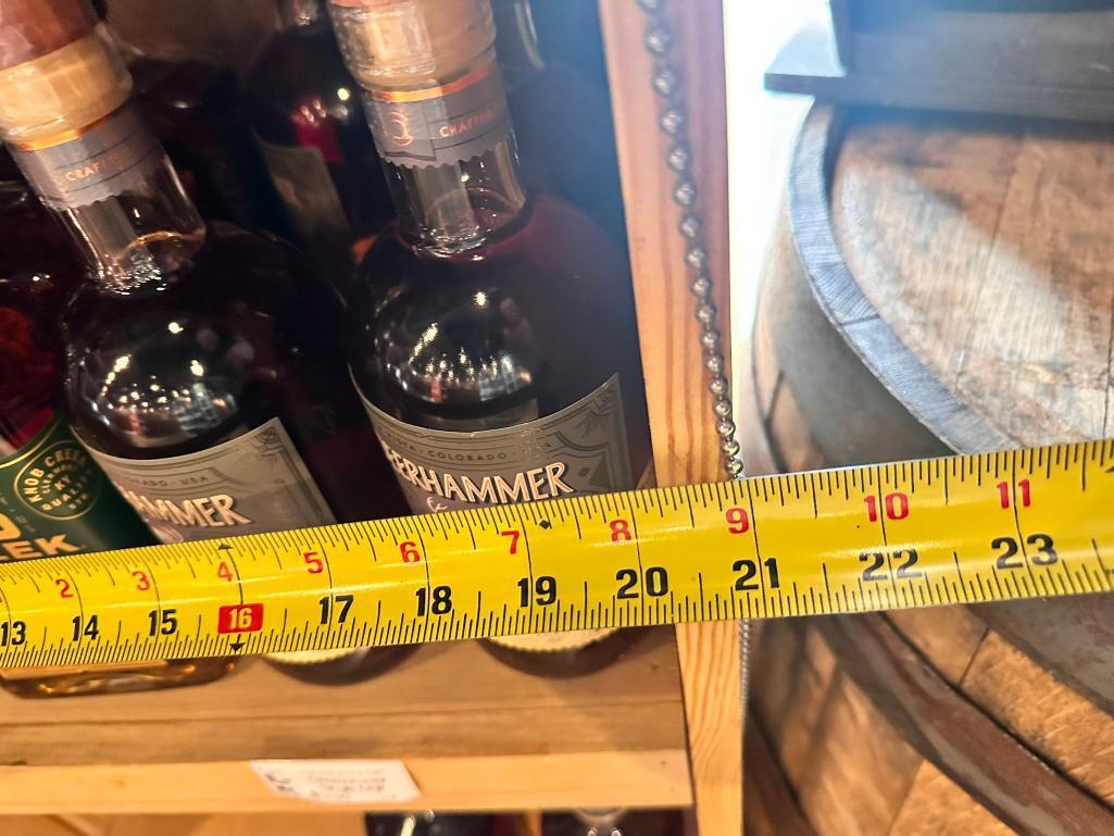 Wood Shelving Unit w/ Marquee 62in H