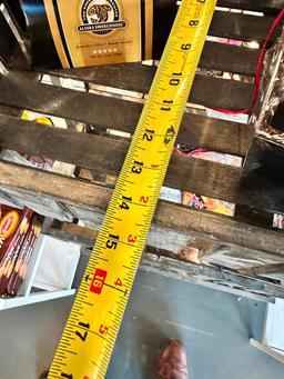Lot of 2 Fever Tree Metal Merchandiser Shelving Units w/ Adjustable Shelves 55in x 20in x 15in
