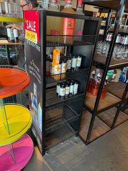 Lot of 2 Fever Tree Metal Merchandiser Shelving Units w/ Adjustable Shelves 55in x 20in x 15in