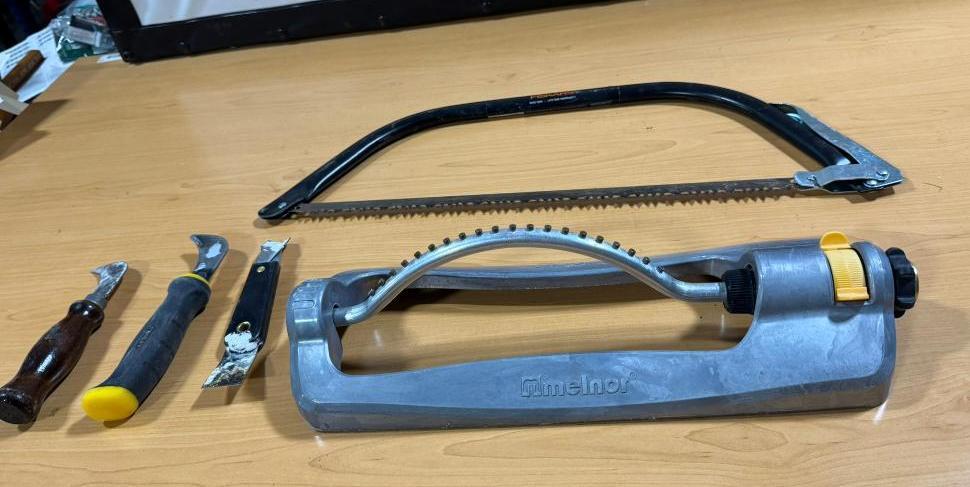 Saw, Sprinkler and Carpet Knives