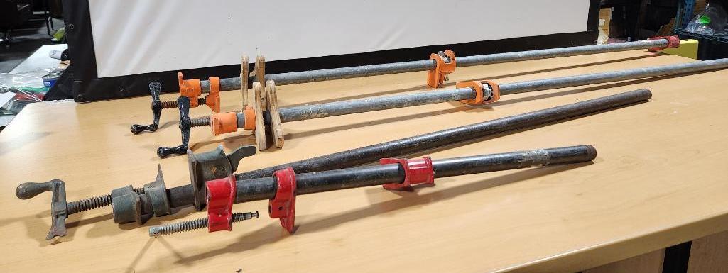 Four Pipe Clamps