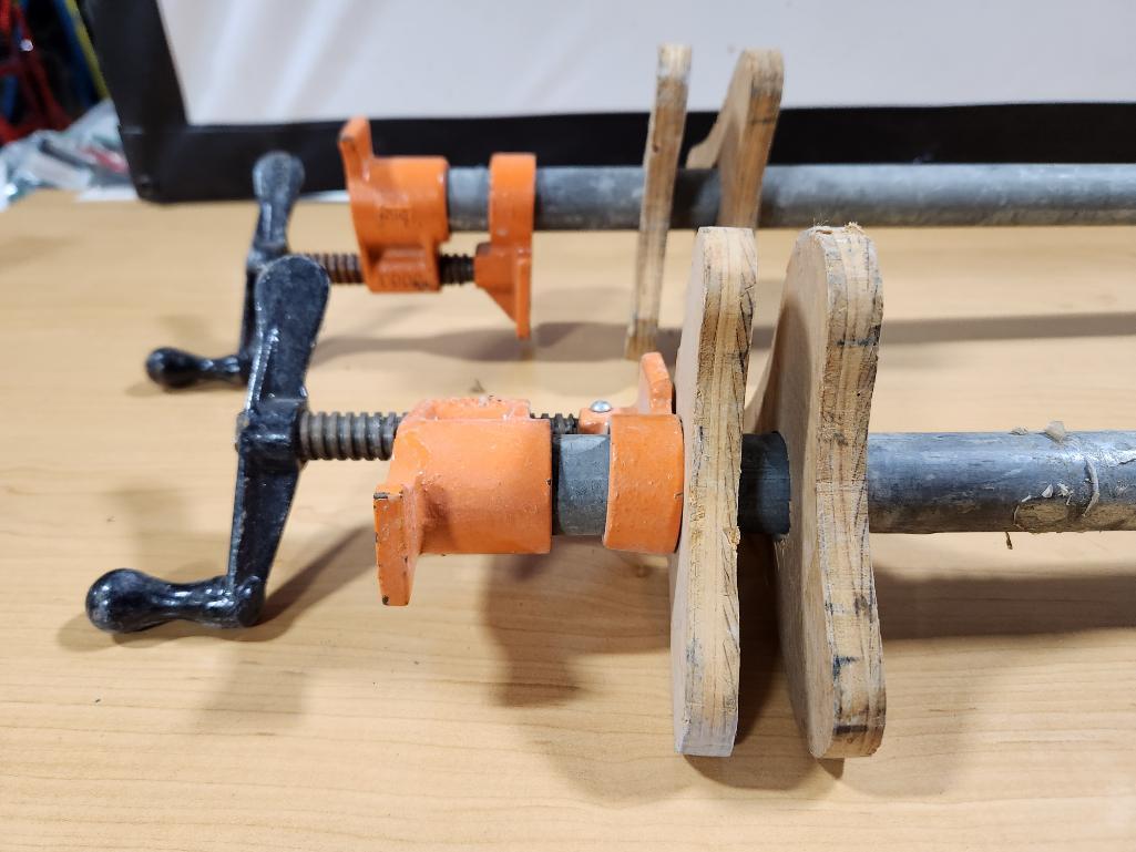 Four Pipe Clamps