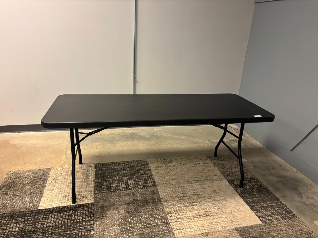 Black Folding Table 72" x 29" x 29"