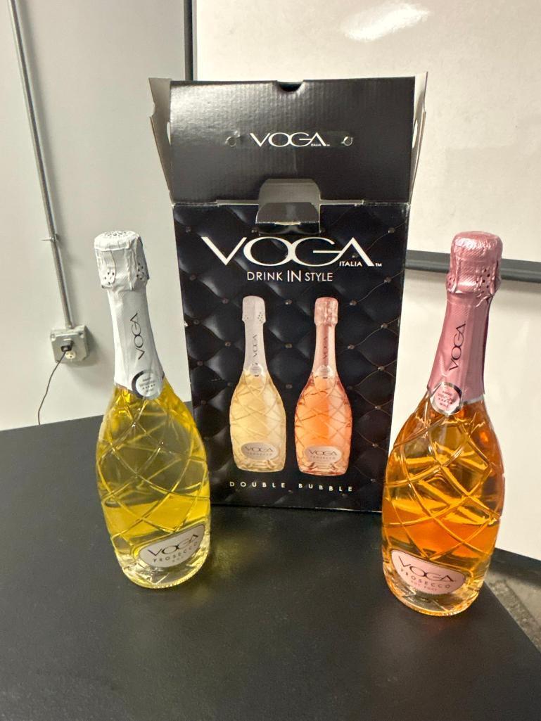 Lot of 2 Voga Prosecco Double Bubble 750ml