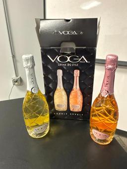 Lot of 2 Voga Prosecco Double Bubble 750ml
