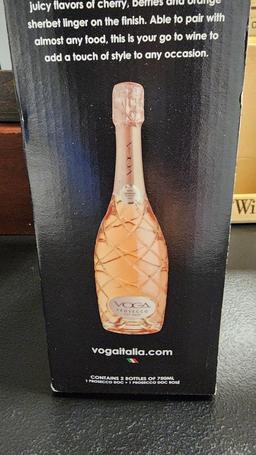 Lot of 2 Voga Prosecco Double Bubble 750ml