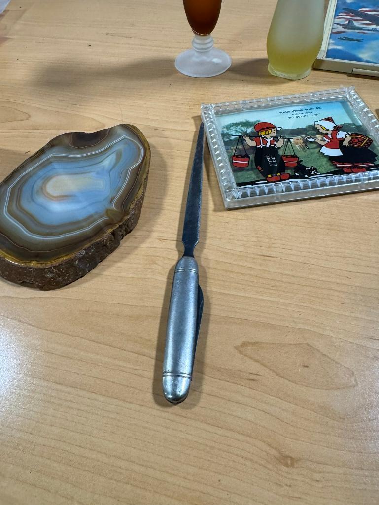 Vintage Advertising, Bud Vases, Fancy Geode or Rock