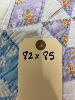 Pair of Quilts, 82in x 85in and 70in x 58in