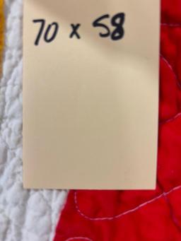 Pair of Quilts, 82in x 85in and 70in x 58in