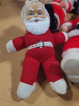 Lot of 7, Vintage Santa Claus Plush