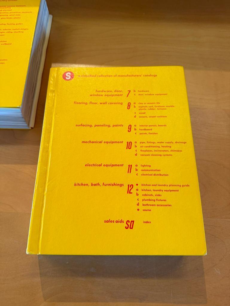 c. 1966 Sweet's Construction Catalogs, McGraw Hill, 3 Volumes, Home Owners Guides