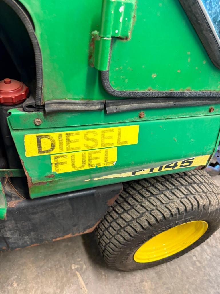 John Deere F1145 Commercial 72in Front Mow Lawn Tractor, Runs, w/ Key, 1,577 Hrs