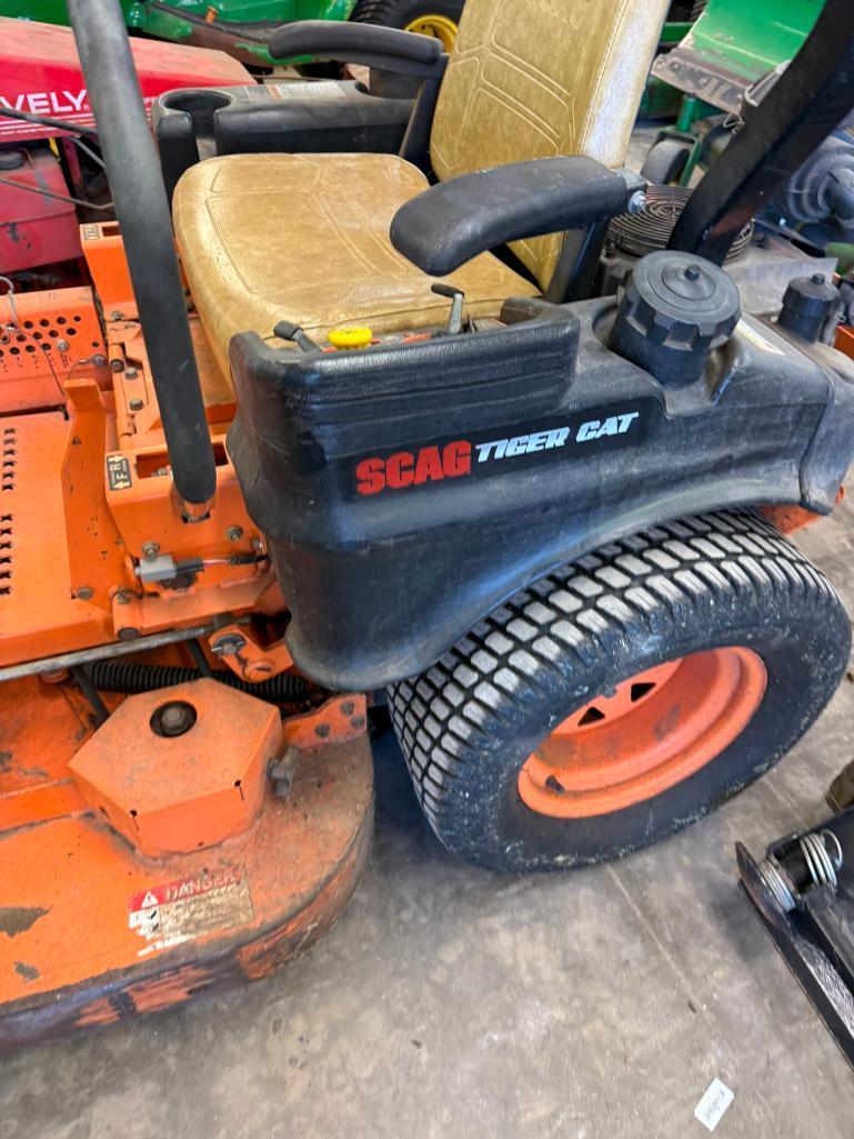 SCAG Tiger Cat Zero Turn Lawnmower, w/ Key, Runs
