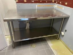 Stainless Steel NSF Prep Table w/ Lower Shelf, 60in x 30in x 36in