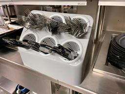 Silverware Caddy w/ 75 Forks, 75 Knives