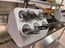 Silverware Caddy w/ 75 Forks, 75 Knives