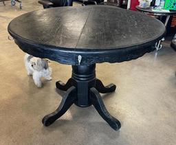 Used Large Black Round Retail Display Table